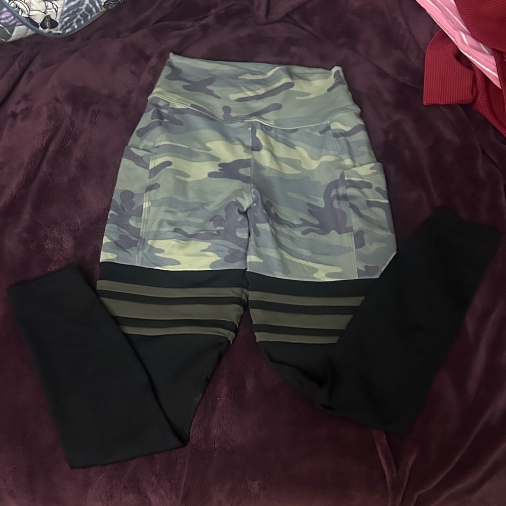 Bombshell Sportswear Kids Camo and Black Leggings